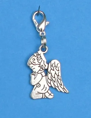 Clip-on-Charm ANGEL Girl Baby Child Bracelet Pendant Zipper Pull Purse Handbag • £2.88