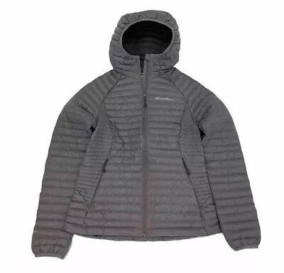 Eddie Bauer MicroTherm 2.0 Hooded 800 Fill Down Jacket Grey NWT Women’s XS • $80.99