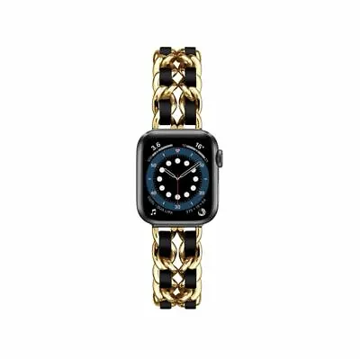 $15.39 • Buy For Apple Watch 7 SE 6 5 4 3 2 1 IWatch 38 45 40 41 44mm Luxury Metal Strap Band