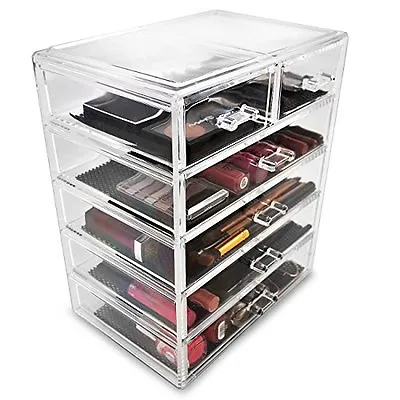 Sorbus Makeup And Jewelry Storage Case Display-4 Large And 2 Small Drawers • $32.99