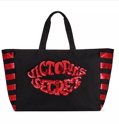 Victoria's Secret Weekender Tote Bag Lips Sequins • $41.89