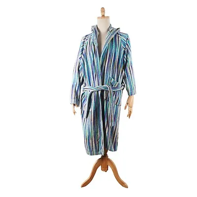 Missoni Men's Striped Bathrobe Hooded Terry Coat Towel Size L Large • $130