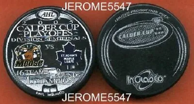 2005 MANITOBA MOOSE Vs ST JOHN'S MAPLE LEAFS CALDER PLAYOFF PUCK - #FL • $19.99