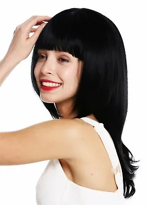 TIG ME UP Women's Wig Shoulder Long Smooth Longbob Pony Black VK-49 • £15.57