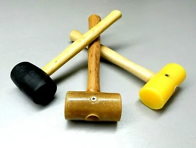 3 Mallets Rawhide Mallet Rubber & Plastic Mallet Jewelry Leather Crafts Set Of 3 • $48.95