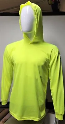Hoodie Yellow  High Visibility Shirt  / Air Cooling Flow W/ UV Protection • $9.99