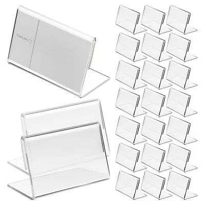  40 Pcs Market Stall Display Retail Acrylic Table Number Holders Price Label • £16.89
