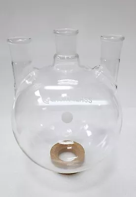 CHEMGLASS 12000mL FLASKS HEAVY WALL ROUND BOTTOM 3-NECKS (1) 29/42  29/42 (2) • $313.65