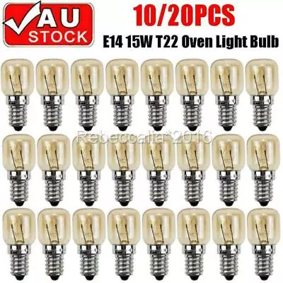 10/20x E14 Salt Lamp Globe Bulb 15W Oven Light Bulbs Heat Resisting 300℃ 220V • $16.80