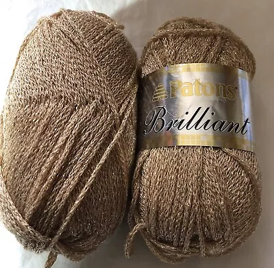 Lot Of 2 - Patons Brilliant Yarn Gold Glow #03023 • $5.50