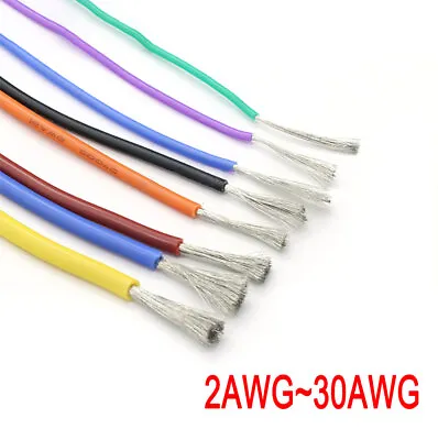UL Strand Silicone Soft Cable 2/4/6/7/8/10/11~30AWG Multicolor RC Wire • $160.17