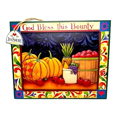 Jim Shore 4015691 God Bless This Bounty Fall/Thanksgiving Plaque/Wall Decor (#2) • $39.97