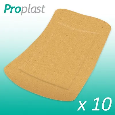 Large Plasters 10Pc Knee Elbow Joint 10x5cm Medical First Aid Wound Dressing Pad • £4.98