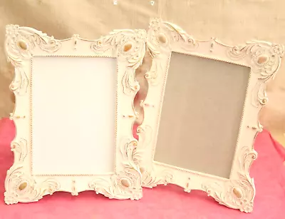 Pair Laura Ashley Cream Ornate Frames With Gold Distressing Picture Photo 2 • £28.99