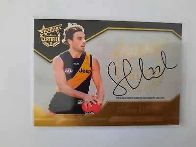 $59.99 • Buy 2017 Afl Select Certified Sam Lloyd Richmond Tigers Signature Card No 205 Of 240