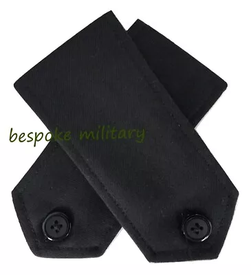 £8.49 • Buy New Black Police Security Button On Shirt Epaulettes Epaulette Collar Numbers