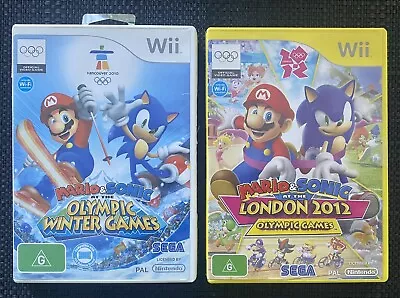 Mario & Sonic At The London 2012 & Winter Olympic Games Wii Games - PAL - BUNDLE • $10