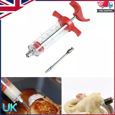 Meat Marinade Injector Seasoning Flavor Needle Turkey Cooking Syringe BBQ Simple • £3.10