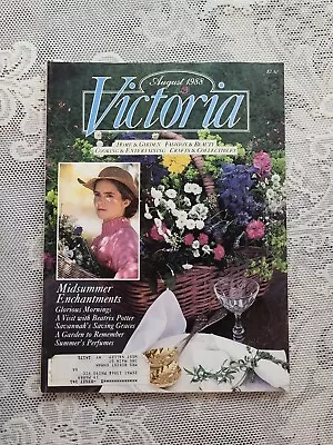 August 1988 Victoria Magazine Home Fashion & More • $21