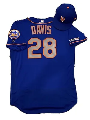 Pete Alonso Record-Tying Game - J.D. Davis Worn Cap + Davis Team-Issued Jersey • $479.99