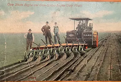 Vintage Postcard Case Steam Tractor And Case Plow 1913 • $4