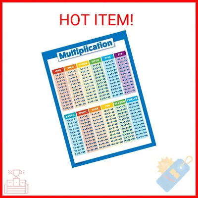 Multiplication Table Poster For Kids - Educational Times Table Chart For Math Cl • $13