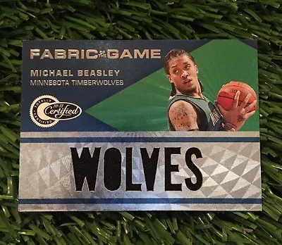 2010-11 Totally Certified Jumbo JERSEY Team Michael Beasley #ED /299 Wolves • $4.80