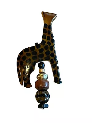 Vintage Wood Giraffe Pin • $5