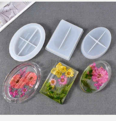 £4.29 • Buy Silicone Resin Casting Mold Soap Dish Holder Jewelry Plate Tray Epoxy Mould Tool