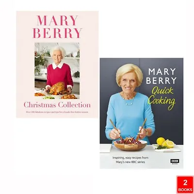 Mary Berry's 2 Books Collection Set Christmas Quick Cooking Hardcover NEW • £33.99