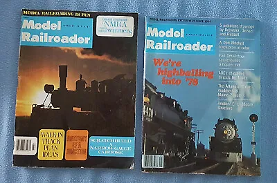 Lot Of 2 Vintage Model Railroader Magazine Train Railroad Feb 1977 Jan 1978  • $9.99