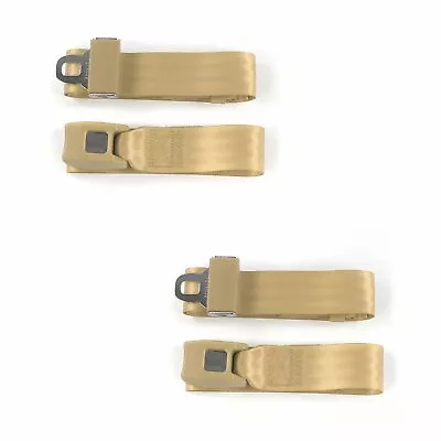 Ford Fairlane 1966 - 1967 Standard 2pt Tan Lap Bucket Seat Belt Kit - 2 Belts • $36.18