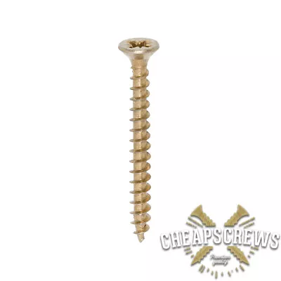 £7.41 • Buy Wood Screws High Performance Multi Purpose Pozi Countersunk Chipboard Yellow