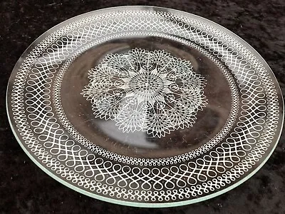 Vintage Chance Glass Fiesta Ware Lace Pattern Serving Plate 25cm • £6.99