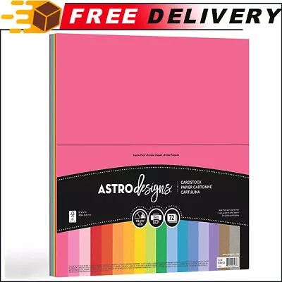 Astrodesigns Starter Kit Cardstock 12 X12  65 Lb 18-Color Assortment 72 Sheet • $13.64