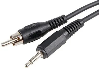 £3.19 • Buy Mono 3.5mm Jack Plug To Male Single Phono RCA Plug AUDIO Lead Cable 2m 2 Metre
