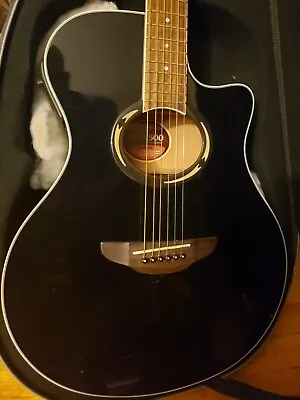 Yamaha Thinline Acoustic-Electric Guitar - Black • $300