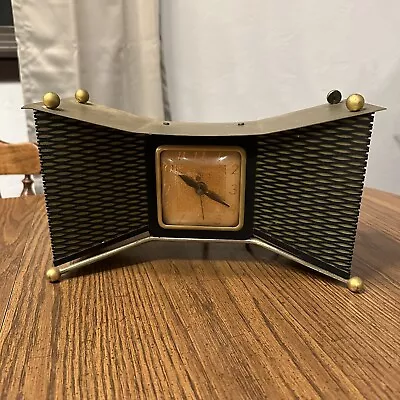 Vintage MCM COLLECTOR'S BOWTIE CLOCK By United ATOMIC 1950s TV Lamp Clock • $199.95