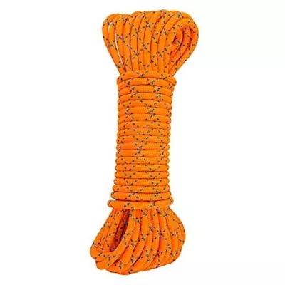 GM CLIMBING 8mm (5/16in) Accessory Cord Rope Double 20feet Fluorescent Orange • $21.80