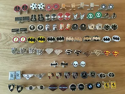 £6.49 • Buy PREMIUM QUALITY SUPERHERO CUFFLINKS,SUPERMAN,BATMAN,SANTA CLAUSE *free Postage*