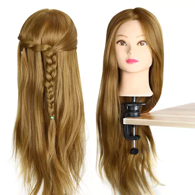 26 Inch Real Hair Salon Practice Training Head Hairdressing Mannequin Doll • £15.99