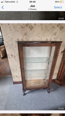 £25 • Buy Vintage Display Cabinet With Glass Doors