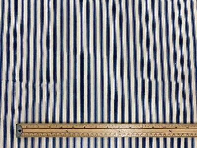 Ticking Stripe Fabric Yarn Dyed Strong Christmas Nautical Curtain Craft Fabric • £10.70