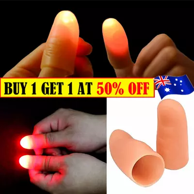 2pc Magic Light Up Finger Trick Fingers LED Tricks Thumb Magic Props Lights Toys • $8.99