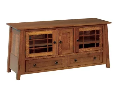 IN STOCK - Amish Mission Arts & Crafts TV Stand Console Solid Wood 60 W • $2899