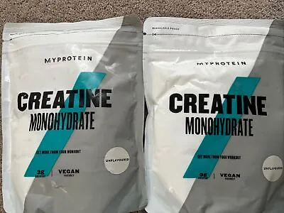 2 X 250g MYPROTEIN Creatine Monohydrate. Vegan. Unflavoured. New. Free P&P • £17