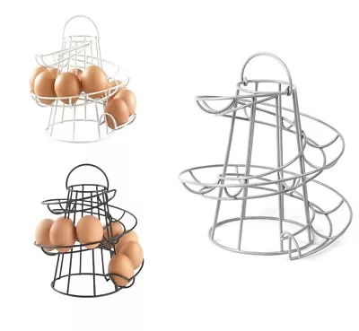 Egg Helter Skelter Spiral Egg Holder Store 18 Eggs Stand Kitchen Storage Rack BN • £14.95