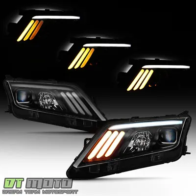 $278.99 • Buy Black Smoke 2010-2012 Ford Fusion LED SEQUENTIAL Signal DRL Projector Headlights