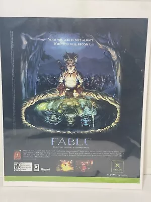 Fable - Vintage Gaming Print Ad / Poster / Game Room Wall Art - Microsoft Xbox • $19