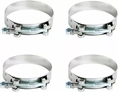 2.25  54-62mm STAINLESS STEEL T-BOLT CLAMP X4 FOR RUBBER SILICONE HOSE BEND • $18